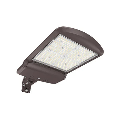 LED Parking Lot Light, Selectable 200W/240W/300W and CCT, 48000 Lumens, Bronze Housing, Universal Bracket