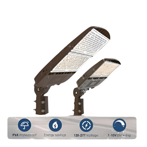 300W LED Parking Lot Light - Photocell-Ready Top Socket & Slip Fitter Mount, 5000K, 45000 Lumens