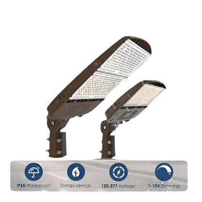 300W LED Parking Lot Light - Photocell-Ready Top Socket & Slip Fitter Mount, 5000K, 45000 Lumens