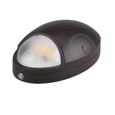 LED Mini Wall Pack Light Built-in, 12W, 5000K, 956 Lumens, Built-in 4W Battery Backup, 120-277 VAC