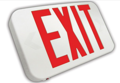 LED Compact Thermoplastic Exit Sign - 120/277V