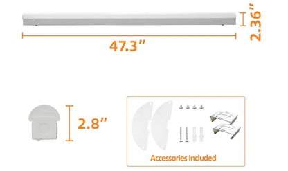 4FT LED Linear Strip Light Fixture, 34W/38W/45W and CCT 3500K/4000K/5000K, 5,850 Lumens
