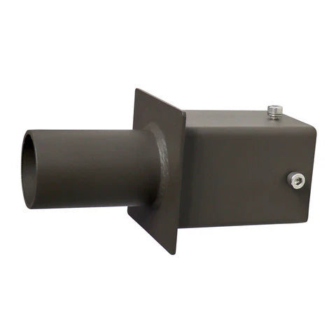 4” Square Pole Tenon Adapter – Internal Mount with 2-3/8” O.D. Vertical Tenon for Slip Fitter Fixtures