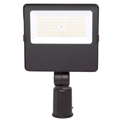 Adjustable Wattage LED Flood Light – 90W/125W/155W - Slip Fitter Mount - Bronze Housing, High Lumen Outdoor Security & Area Lighting