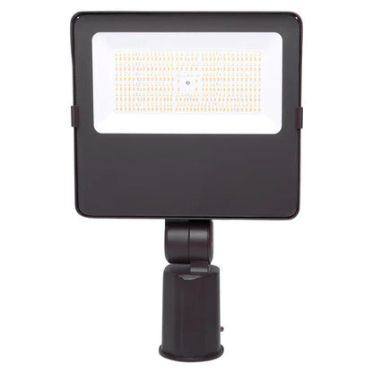 Adjustable Wattage LED Flood Light – 90W/125W/155W - Slip Fitter Mount - Bronze Housing, High Lumen Outdoor Security & Area Lighting