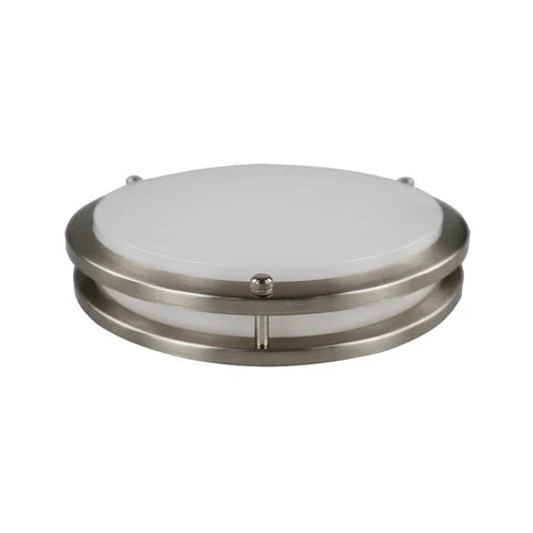 Double Ring LED Flush Mount Ceiling Fixture, 30W, 2250 Lm,  2700K/3K/3500K/4K/5K Adj CCT, 120 VAC, 16in, Triac Dimmable - ETL & ES Listed