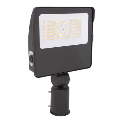 Adjustable Wattage LED Flood Light – 90W/125W/155W - Slip Fitter Mount - Bronze Housing, High Lumen Outdoor Security & Area Lighting