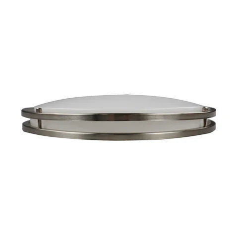 Double Ring LED Flush Mount Ceiling Fixture, 30W, 2250 Lm,  2700K/3K/3500K/4K/5K Adj CCT, 120 VAC, 16in, Triac Dimmable - ETL & ES Listed