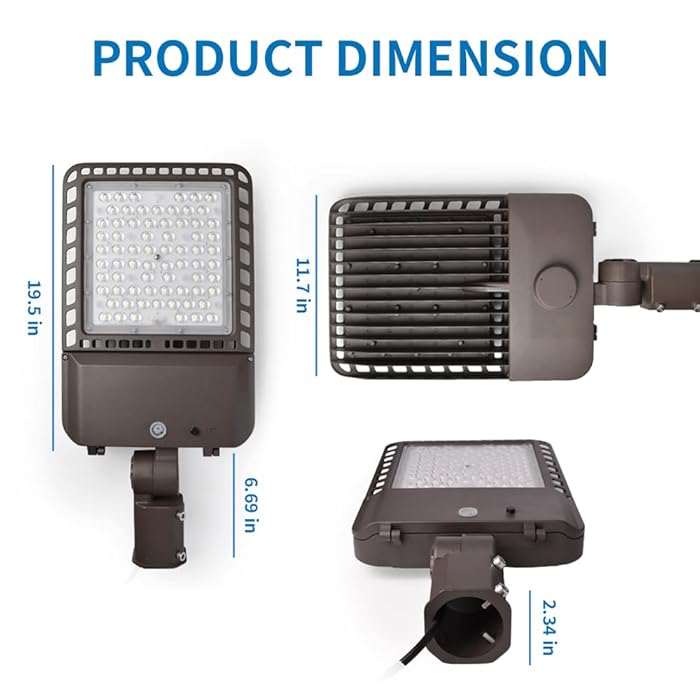 LED Parking Lot Light, 300W, 5000K, 45000 Lumens, 100-277 VAC