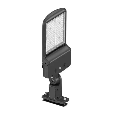 LED Parking Lot Light - Sensor Ready Base, Selectable 200W/240W300W and CCT, 48000 Lumens, Black Housing, Universal Bracket
