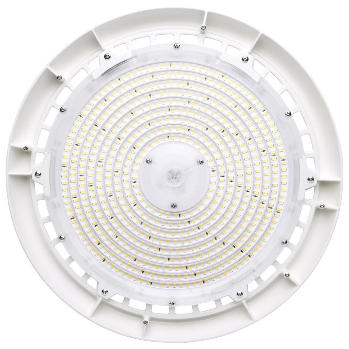 LED UFO High Bay Light with Audio Jack Sensor Base, 150W/120W/100W, 3500K/4000K/5000K, 22,500 Lumens, 120-277 VAC