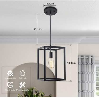 51" Pendant Light with 1*E26 Socket, 120V- Modern Simple Design