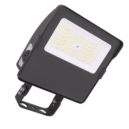 Adjustable Wattage LED Flood Light – 63W/90W/108W - Yoke Mount - Bronze Housing - High Lumen Outdoor Security & Area Lighting