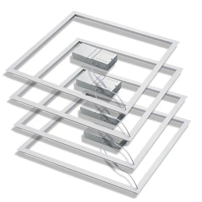 LED Grid Frame Ceiling Light, 2x2, 40W/30W/20W, Adjustable Watts & CCT,3000K-6500K , 4800 Lumens
