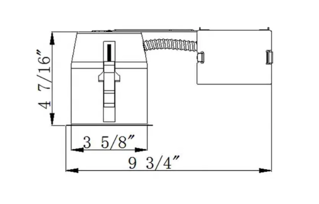 4",6"  LED Recessed Light Housing – 120V, Remodel Downlight Housing