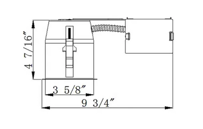 4",6"  LED Recessed Light Housing – 120V, Remodel Downlight Housing