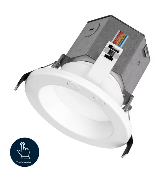 4 Inch Canless Recessed Downlight, 12W, Selectable CCT, 750 Lumens, 120 VAC