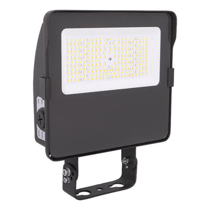 Adjustable Wattage LED Flood Light – 63W/90W/108W - Yoke Mount - Bronze Housing - High Lumen Outdoor Security & Area Lighting