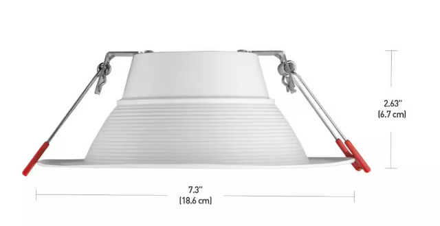 6 Inch Canless Recessed Downlight, 15W, Selectable CCT, 1,000 Lumens, 120 VAC