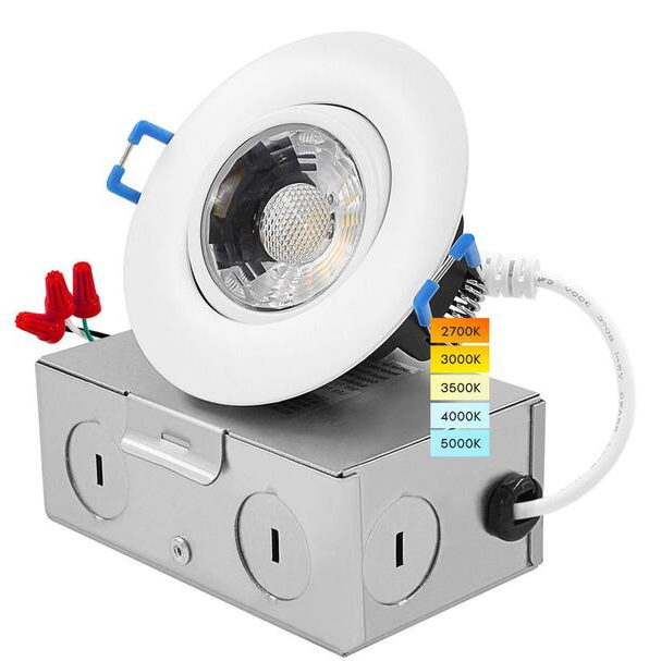 4 Inch Recessed Downlight - Gimbal, 9W, Selectable CCT, 540  Lumens, 120 VAC