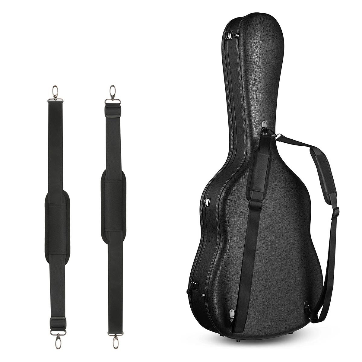 Yescom 40"-41" Hard Shell Acoustic Guitar Case for Air Travel