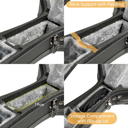 Yescom 40"-41" Hard Shell Acoustic Guitar Case for Air Travel