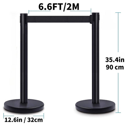 Yescom 6pcs Crowd Control Stanchions with 6.5ft Retractable Belt