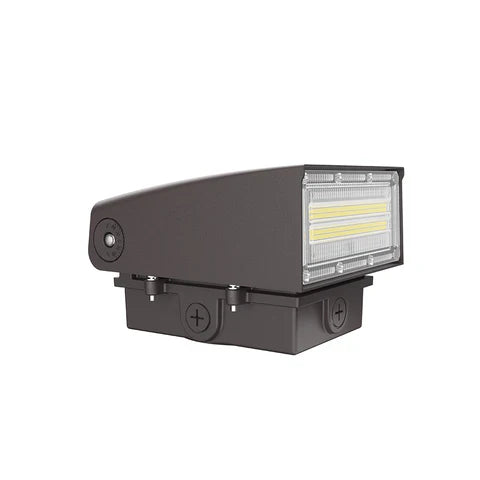 LED Adjustable Wall Pack lIGHT– 40W-60W-80W-100W - 13,000 Lumens - CCT Selectable 3000K-4000K-5000K - Built-in Photocell - 120-347V - IP65 Waterproof - UL & DLC Listed - Bronze Housing