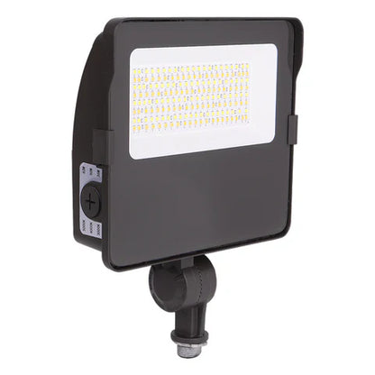 Adjustable Wattage LED Flood Light – 36W/50W/63W - Knuckle Mount - Bronze Housing - High Lumen Outdoor Security & Landscape Lighting