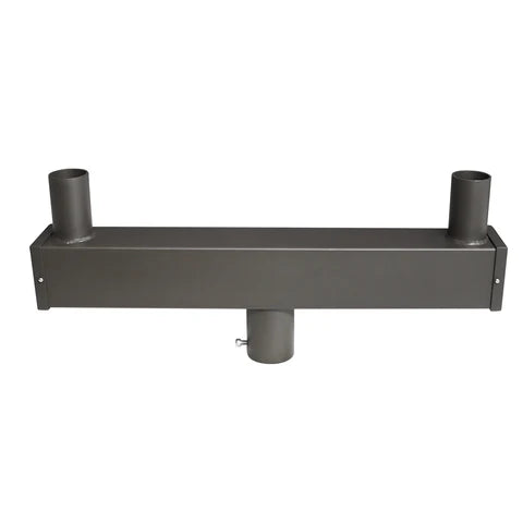 Low Profile Bullhorn with 2 Vertical Tenons at 180° – Dual Fixture Mounting Adapter for Area Lighting
