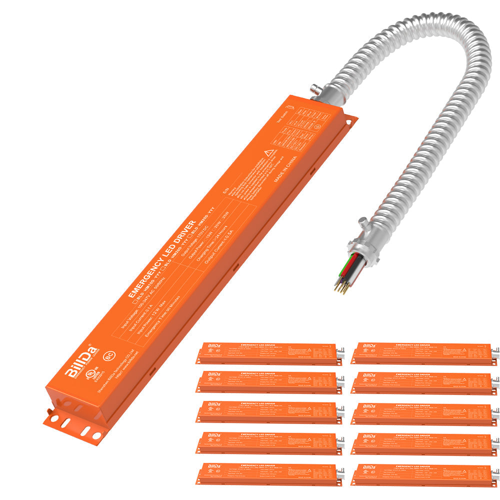 8W Emergency LED Driver – AC120-277V - 90-Min Runtime - DC Side Wiring