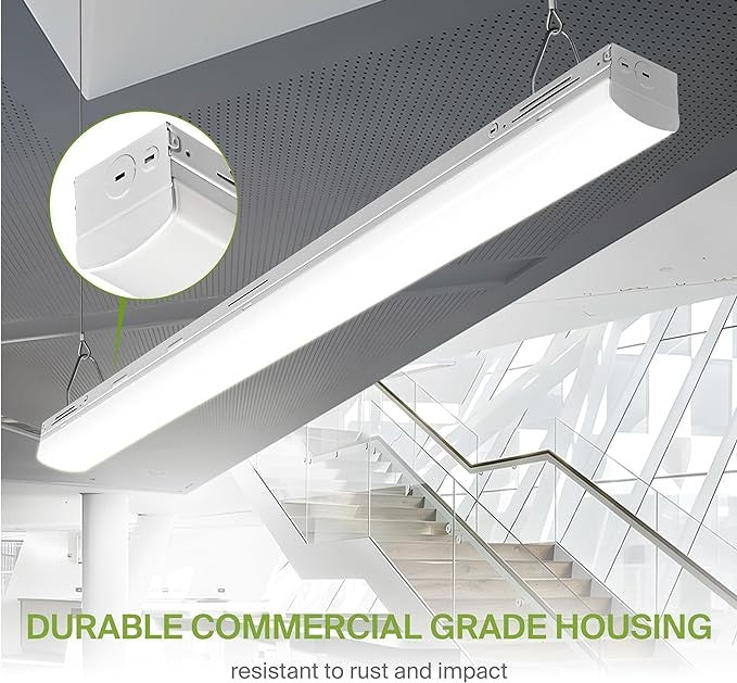 4FT LED Linear Strip Light Fixture with Audio Jack Sensor Base, 24W/32W/40W, 3500K/4000K/5000K, 5,200 Lumens