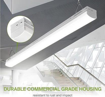 4FT LED Linear Strip Light Fixture with Audio Jack Sensor Base, 24W/32W/40W, 3500K/4000K/5000K, 5,200 Lumens