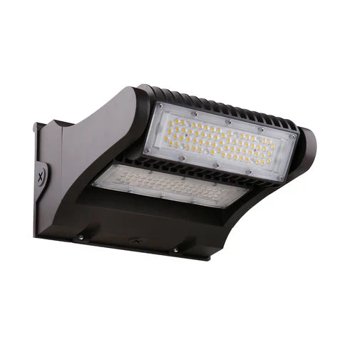 LED Wall Pack Light - Rotatable , 80W/100W/120W, 5000K, 15,600 Lumens, 100-277 VAC