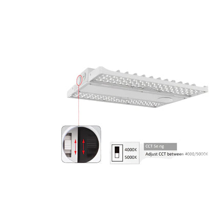 LED Linear High Bay Light, 1.2ft, 90W/105W/130W, CCT 4000K/5000K, 19,500 Lumens, 120-277 VAC