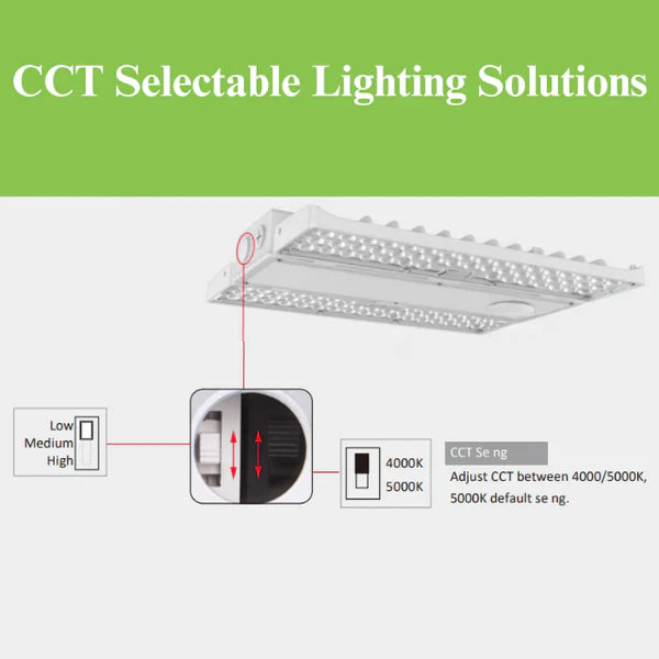 LED Linear High Bay Light, 1.7ft, 240W/270W/310W, CCT 4000K/5000K, 46,500 Lumens, 277-480 VAC