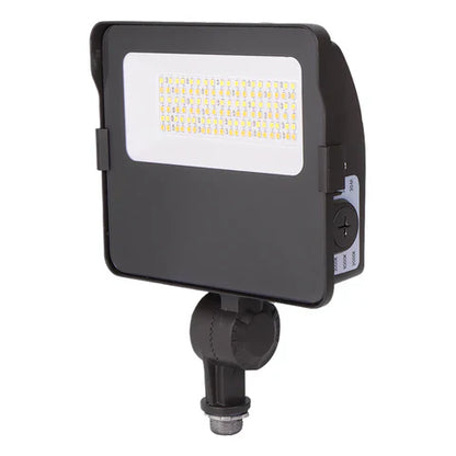 Adjustable Wattage LED Flood Light – 17W/25W/30W - Knuckle Mount - Bronze Housing - High Lumen Outdoor Security & Landscape Lighting