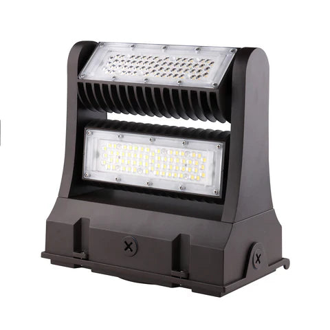 LED Wall Pack Light - Rotatable , 80W/100W/120W, 5000K, 15,600 Lumens, 100-277 VAC