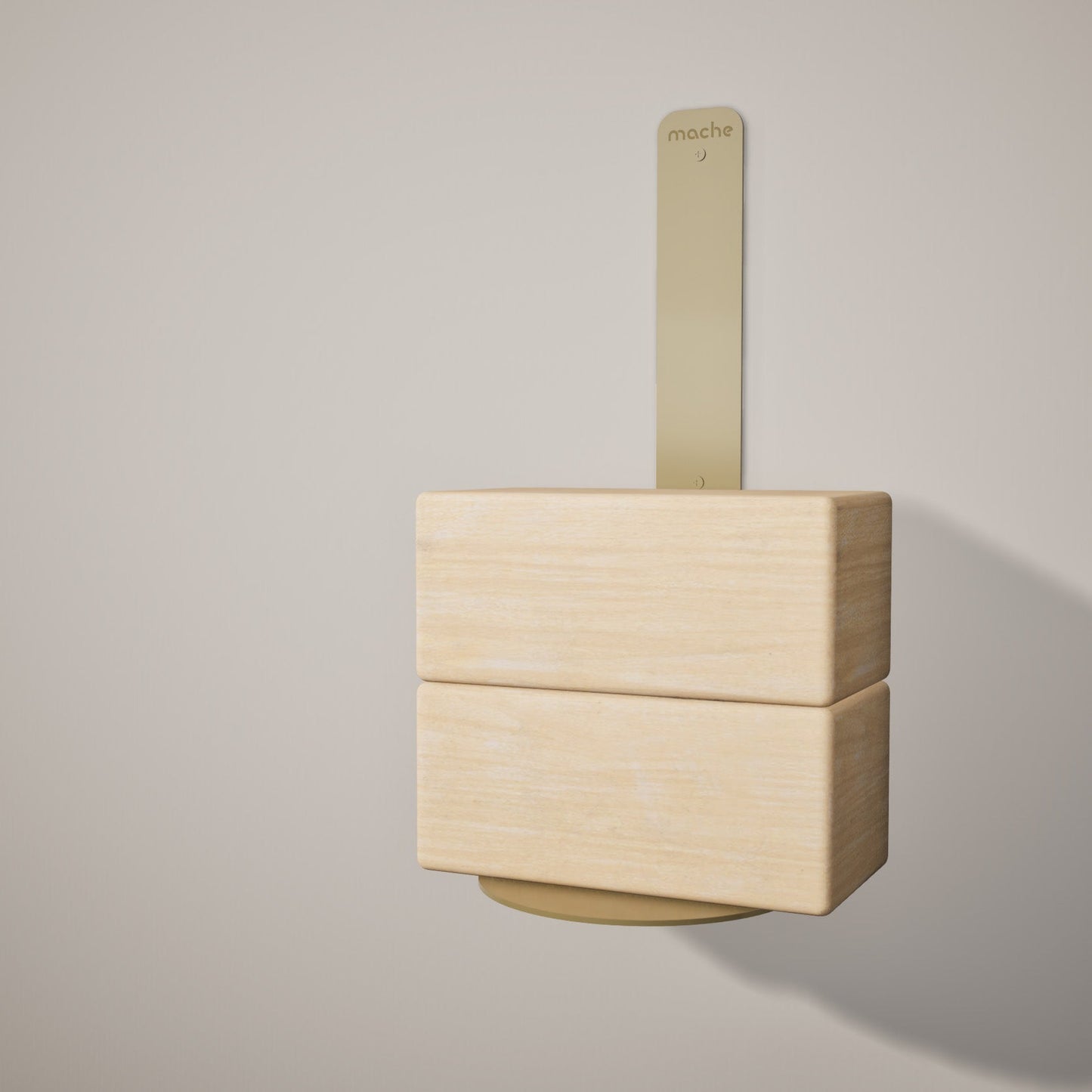 Yoga Block Wall Bracket | Gold