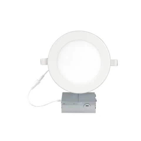 LED Recessed Downlight with Butterfly Clips 6-inch, 12W, 1200 Lumens, 2700K/3000K/3500K/4000K/5000K Adjustable CCT, 120VAC, Triac Dimmable, ETL Listed