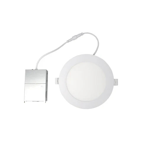 LED Recessed Downlight with Butterfly Clips 6-inch, 12W, 1200 Lumens, 2700K/3000K/3500K/4000K/5000K Adjustable CCT, 120VAC, Triac Dimmable, ETL Listed