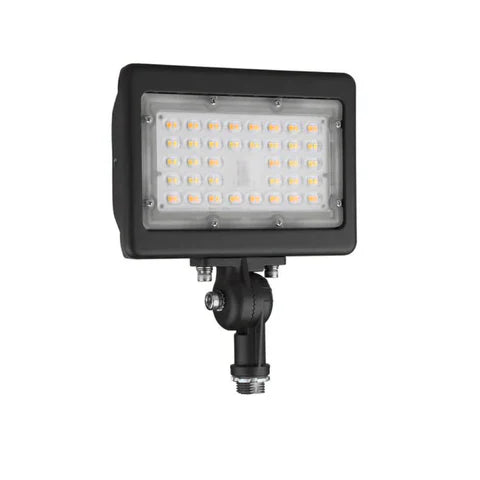 30W LED Flood Light – Knuckle Mount - Black Housing - High Lumen Outdoor Security & Landscape Lighting