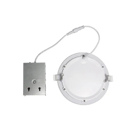 LED Recessed Downlight with Butterfly Clips 6-inch, 12W, 1200 Lumens, 2700K/3000K/3500K/4000K/5000K Adjustable CCT, 120VAC, Triac Dimmable, ETL Listed