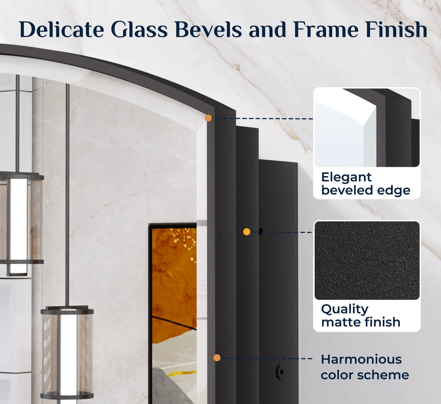 24x36 Inch Arched Black Medicine Cabinet – Wall Mounted or Recessed Bathroom Mirror