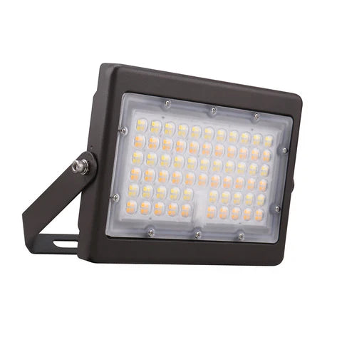 2nd Gen 80W LED Flood Light – U-Shaped Bracket - Bronze Housing – High Lumen Outdoor Security & Area Lighting