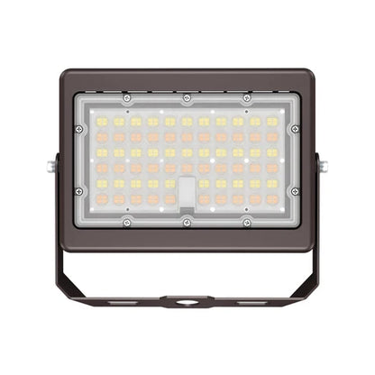 2nd Gen 80W LED Flood Light – U-Shaped Bracket - Bronze Housing – High Lumen Outdoor Security & Area Lighting