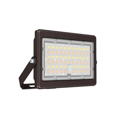 2nd Gen 80W LED Flood Light – U-Shaped Bracket - Bronze Housing – High Lumen Outdoor Security & Area Lighting