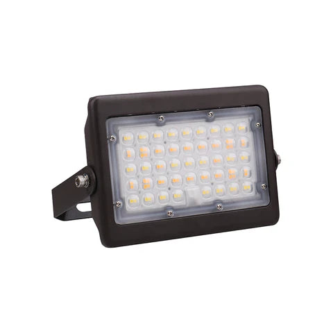2nd Gen 50W LED Flood Light – U-Shaped Bracket - Bronze Housing – High Lumen Outdoor Security & Area Lighting