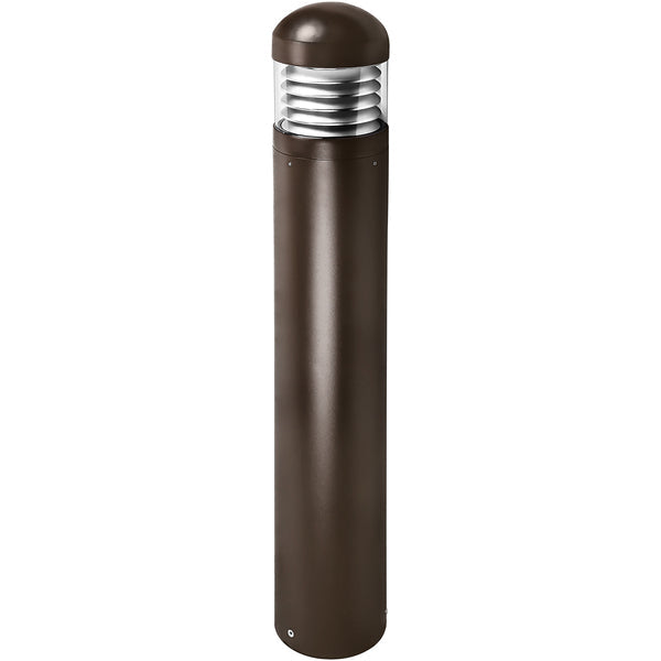 LED Bollard Light, Selectable 24W/19W/14W, CCT 3000K/4000K/5000K, 3,360 Lumens, 120-277 VAC, Round Pole Included