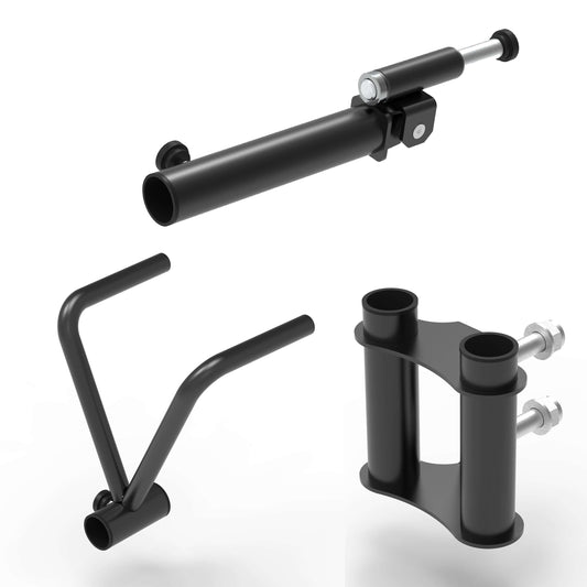 Viper Attachment Package 1 components: landmine, T bar row, and Olympic barbell holder for diverse workouts.